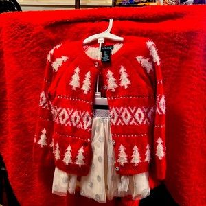 Red and Silver Christmas outfit. Size 3t. Worn once